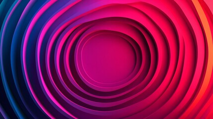 Obraz premium Mesmerizing Neon Spiral Tunnel:Vibrant Paper-Cut Sci-Fi Digital Art Background
