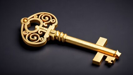  An ornate golden key symbolizes mystery and adventure