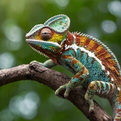 Fototapeta premium a very amazing photo art of a chameleon