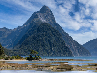 Mitre Peak at Milford Sound, New Zealand