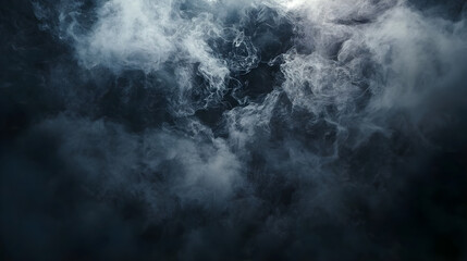 Fototapeta premium Abstract dark foggy backdrop with a gritty texture and smooth transitions from black to gray