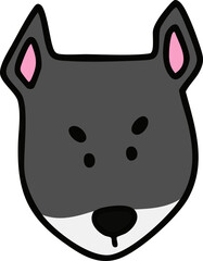 강아지 얼굴 캐릭터 드로잉(puppy face character drawing)