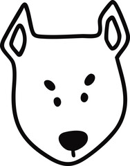 강아지 얼굴 캐릭터 색칠 컬러링 드로잉(puppy face character coloring drawing)