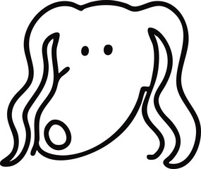 강아지 얼굴 캐릭터 색칠 컬러링 드로잉(puppy face character coloring drawing)