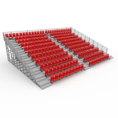 3d render Bleachers design element. Furniture
