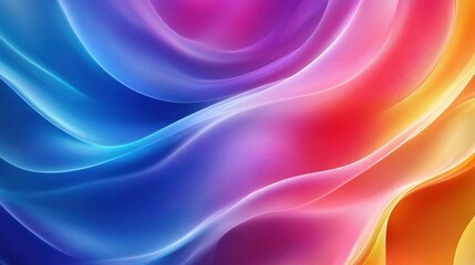 Fototapeta premium Colorful abstract wavy pattern with smooth gradients and highlights