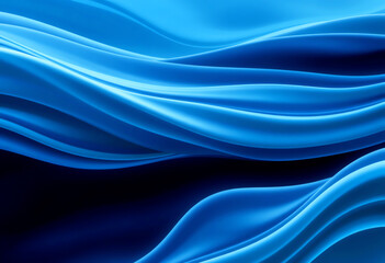 Obraz premium Flowing Blue Waves A Study in Abstract Fluidity