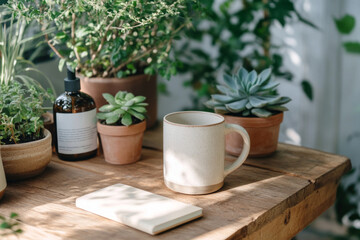 Fototapeta premium A minimalist flat-lay