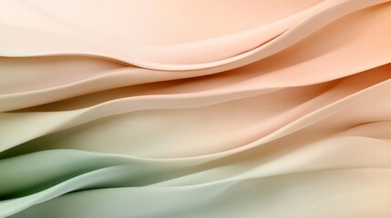 Obraz premium Abstract wavy fabric design, soft pastel colors