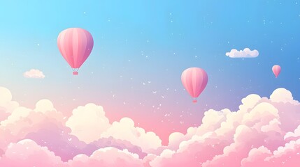 57. A gentle gradient from pale sky blue to soft pastel pink, evoking a peaceful and airy mood