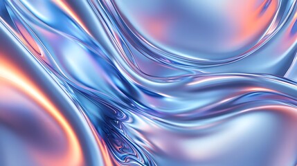 Obraz premium 80. A futuristic gradient shifting from metallic silver to icy blue, perfect for a sleek and high-tech feel