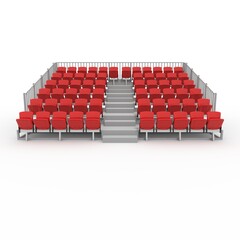 3d render Bleachers design element. Furniture