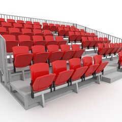 Fototapeta premium 3d render Bleachers design element. Furniture