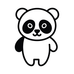 Cute Cartoon Panda Illustration, Adorable Panda Art, Perfect for Kids. Kawaii Cartoon Panda, Cute Panda Illustration for Kids' Designs
