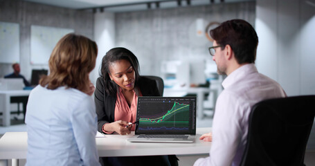 Financial consultant guides diverse couple