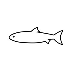 Fish or seafood flat icon template for food apps and websites