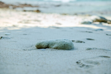 White sand background on the beach