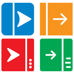 sidebar icon vector design symbol templates