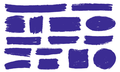 set of watercolor hand drawn speech bubbles textbox