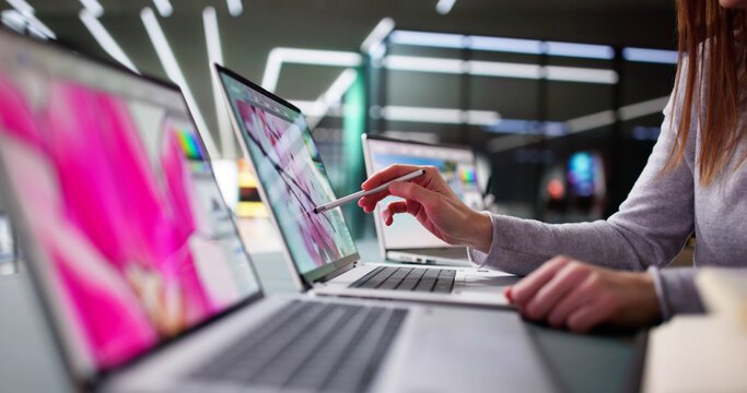 Web Graphic Artist Transforming Office Space Through Creative Digital