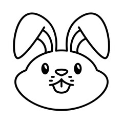 Rabbit simple outline icon	
