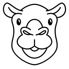 Camel head outline icon	