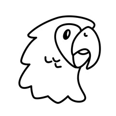 Bird Parrot outline icon