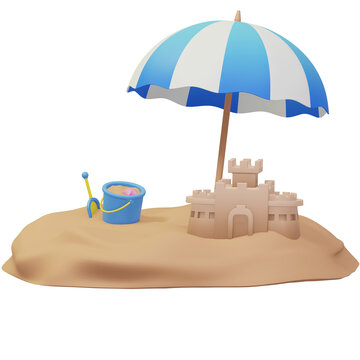 Beach 3D Illustration