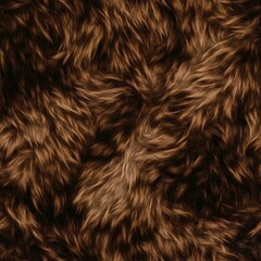 Naklejka premium Soft brown fur texture creating a warm and inviting atmosphere in a cozy setting