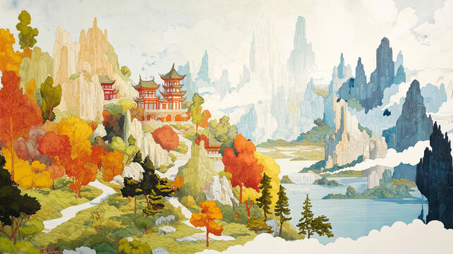 山水画 Images – Browse 1,361 Stock Photos, Vectors, and