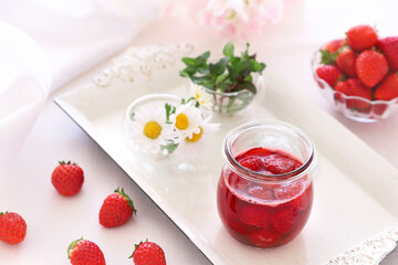 Homemade strawberry jam　いちごソース　いちごジャム