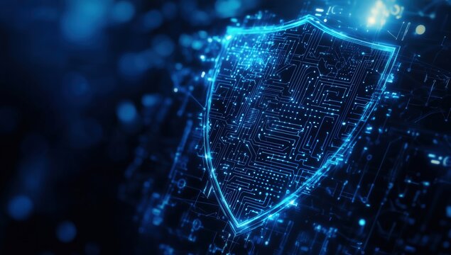 Cybersecurity action digital shield virtual environment technology