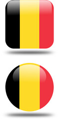 Fototapeta premium set 3d look flag of belgium