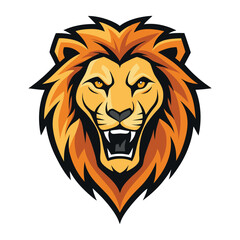 Head lion logo design Vector