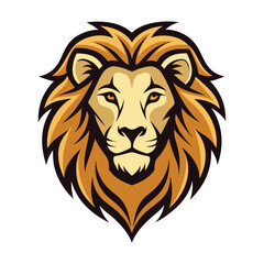 Head lion logo design Vector