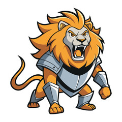 Lion full body vector illustration