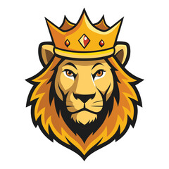 Head lion logo design Vector