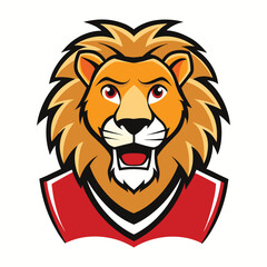Head lion logo design Vector