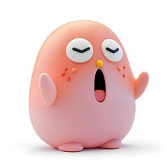 Fototapeta premium A cute cartoon character in a playful pose.