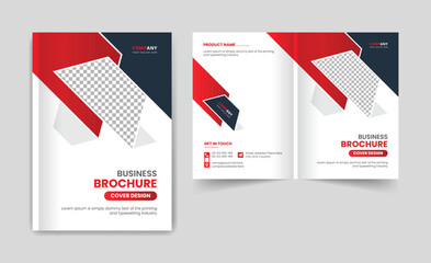 Corporate business brochure cover page annual report book cover corporate business profile design template colorful modern creative elegant magazine bi fold design layout theme for multipurpose use