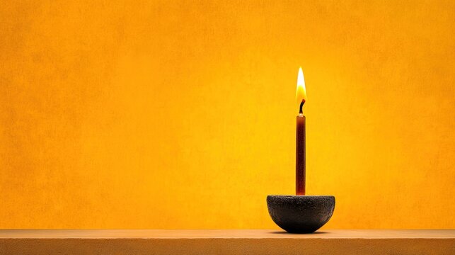 Traditional Indian Festival Diwali Celebration with Oil Lamp or Diya on Luxurious Golden Background