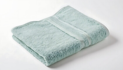 Light green folded towel, perfect for spa brochures, wellness websites, and beauty product advertisements. Soft, fresh, and inviting color.