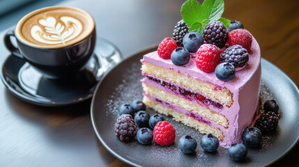 Delicious Berry Cake with Fresh Berries
