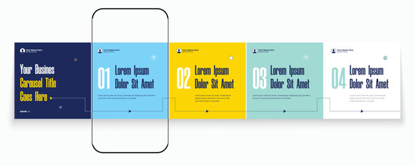 Carousel posts banner for social media posts carousel, business marketing social media post bundle for tips sharing, ads posts set, influencer blog posts design, motivational text quotes template