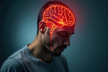 Obraz premium Sudden severe headache, with or without other symptoms , loss of consciousness, nausea, vision loss