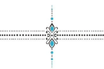 Elegant Decorative Design Element with Dots and Flourishes