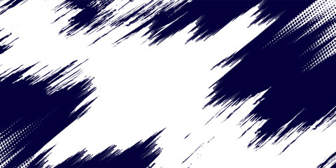 Obraz premium Dots halftone white and blue color pattern gradient grunge texture background. Dots pop art comics sport style vector illustration background blue