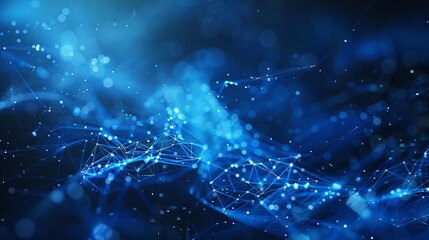 Abstract Network: Glowing Connections in a Digital Space

