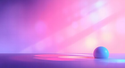 Obraz premium Abstract Pastel Sphere on Reflective Surface