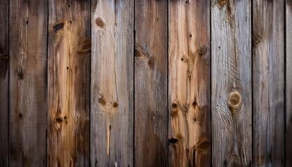 Fototapeta premium Weathered wooden fence panels with , symbol of rustic charm